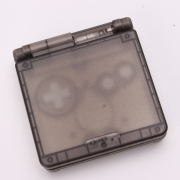 Complete Clear Housing Shell Cover Case Replacement for GBA SP - Clear Black