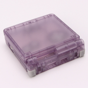 Complete Clear Housing Shell Cover Case Replacement for GBA SP - Clear Light Purple 03