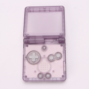 Complete Clear Housing Shell Cover Case Replacement for GBA SP - Clear Light Purple 04