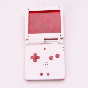 Complete Clear Housing Shell Cover Case Replacement for GBA SP - Red Mario Mushroom 04