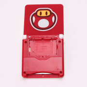 Complete Clear Housing Shell Cover Case Replacement for GBA SP - Red Mario Mushroom 05