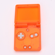 Complete Clear Housing Shell Cover Case Replacement for GBA SP - Clear Orange 04