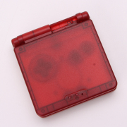 Complete Clear Housing Shell Cover Case Replacement for GBA SP - Clear Red