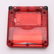 Complete Clear Housing Shell Cover Case Replacement for GBA SP - Clear Red 02