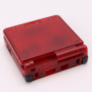 Complete Clear Housing Shell Cover Case Replacement for GBA SP - Clear Red 03