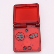 Complete Clear Housing Shell Cover Case Replacement for GBA SP - Clear Red 04