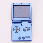 Complete Clear Housing Shell Cover Case Replacement for GBA SP - The Hague Emperor Blue 04