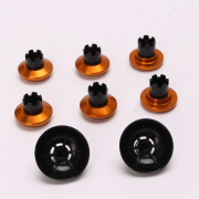 8Pcs Metal Thumbsticks Analog Joystick with Stand Replacement for PS5 PS4 Controller Gold 04