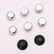 8Pcs Metal Thumbsticks Analog Joystick with Stand Replacement for PS5 PS4 Controller Silver