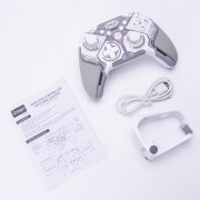 RGB Wireless Game Controller Dual Motor Vibration Turbo Bluetooth Gamepad iPEGA PG-9666 for Switch PS3/PS4 Android iOS PC - White 03