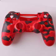 Replacement Top and Bottom Housing Shell Case for ps4 Controller JDM-050 - Camouflage Red