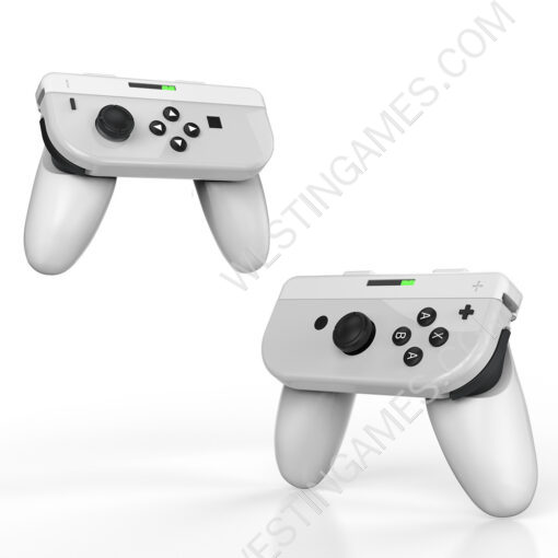 2in1 Controller Handle Grip for NS Switch and oled Joy-con Controller - White