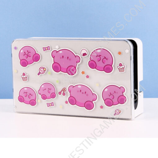 Dock Station Protect Cover Case for Switch OLED - Pink Kirby