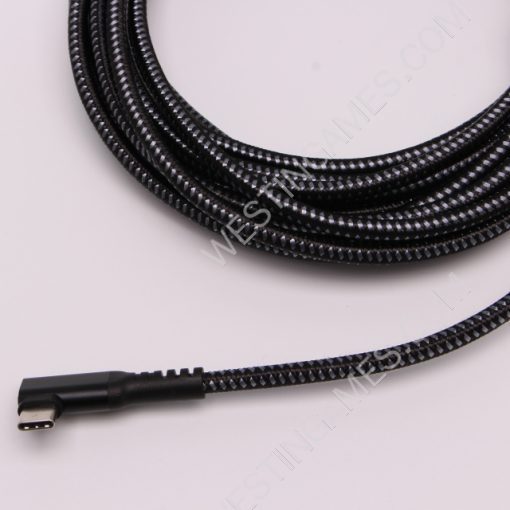 Link Cable 16FT USB 3.0 to C Nylon Braided PC Connect Power Data Extension Charging Cord Virtual Reality Gaming Accessories for Oculus Quest 2 - Black - Image 3