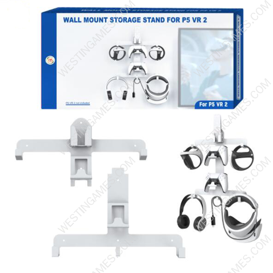 VR Helmet Headset Controller and Remote Control Wall Storage Bracket Wall Mount Storage Stand for Sony PlayStation VR 2