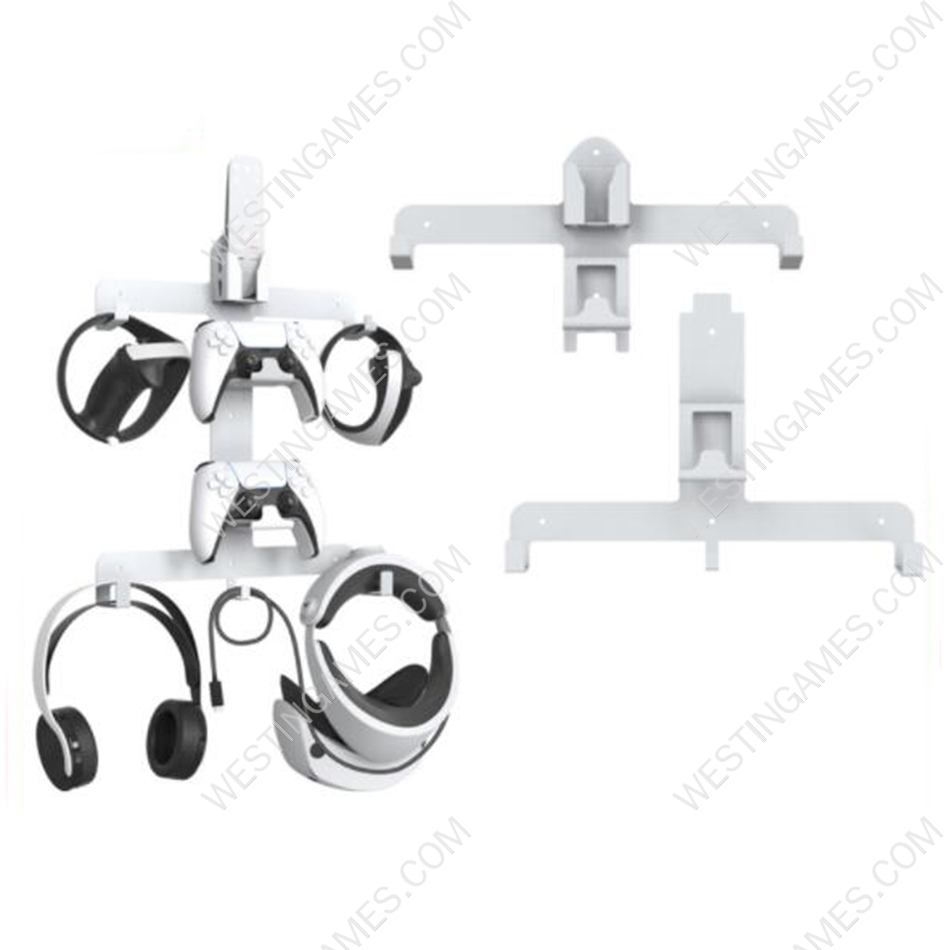 VR Helmet Headset Controller and Remote Control Wall Storage Bracket Wall Mount Storage Stand for Sony PlayStation VR 2 - Image 2