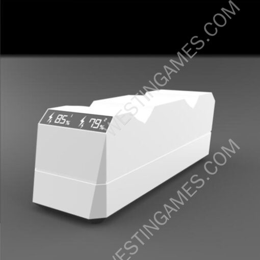 Dual Charging Fast Charger Dock Station with LED Screen for PS5 Controller White