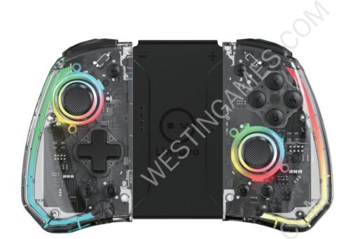 Joypad Transparent Wireless six-axis Joy Controller Gamepad Joy wireless Gamepad Motion Control RGB Light KS40 For Nintend Switch OLED