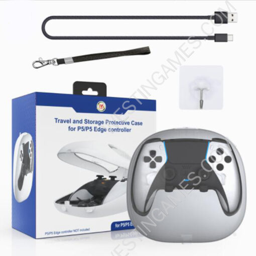 Rechargeable Handle Storage Bag case Handle Universal JYS-P5169 Support charge for PS5/PS5 Elite Controller White