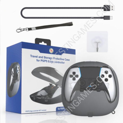 Rechargeable Handle Storage Bag case Handle Universal JYS-P5169 Support charge for PS5/PS5 Elite Controller Black