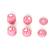 Cute Cat Claw 8pcs Silicone Analog Thumb Grips Caps for Xbox One/S/Series X S/PS5/PS4/Switch Pro Gamepad Pink-White Feet