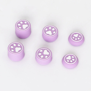 Cute Cat Claw 8pcs Silicone Analog Thumb Grips Caps for Xbox One/S/Series X S/PS5/PS4/Switch Pro Gamepad Purple-White Feet