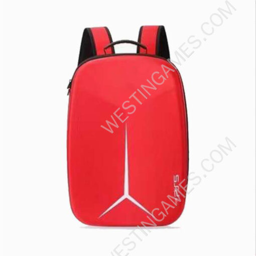 Travel Carrying Case Large Capacity Portable Storage Bag Shockproof Nylon EVA TPU for PS5 PS VR2 Gaming Headset - Red