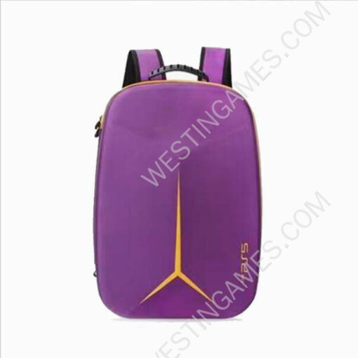 Travel Carrying Case Large Capacity Portable Storage Bag Shockproof Nylon EVA TPU for PS5 PS VR2 Gaming Headset - Purple