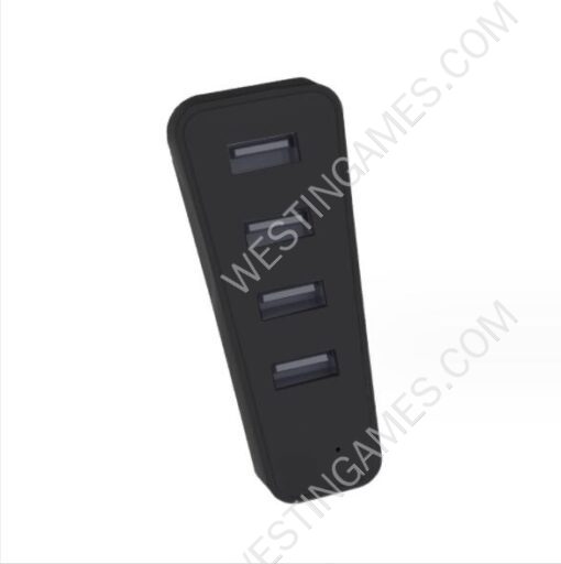 4X USB 2.0 Hub Fast Speed for PS5 Slim Console Black