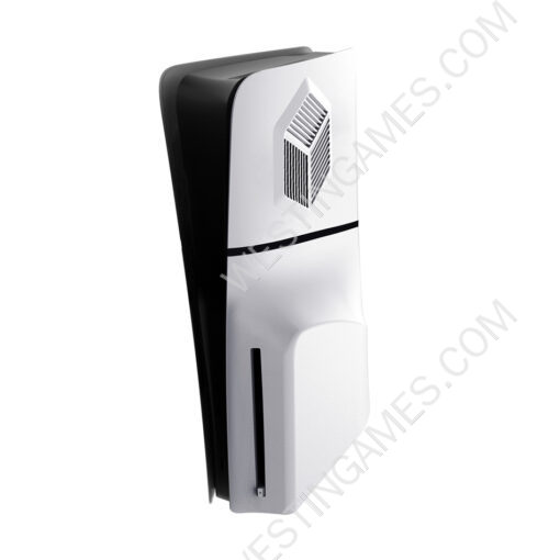 Replacement Mirror Chrome New Housing Case Faceplate Integrated Cover for PS5 Slim HUD System - Silver