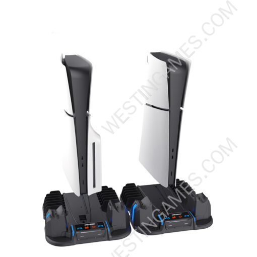 Multi-Functional Charging Station Dock Station CD Storage Stand for PS5 and PS5 Slim
