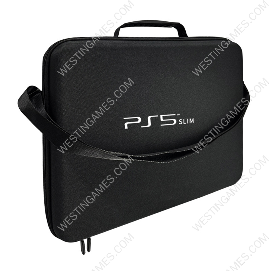 PS5 portable crossbody bag that can accommodate game controller all-in-one EVA console storage bag black