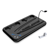 PS5/PS5Slim Universal Console Cooling Charging Base E-Sports Colorful RGB Lighting Bracket with Headphone Hanger Black TP5-3557 03