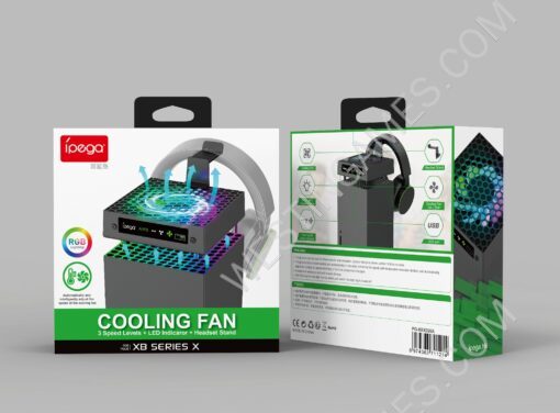 Smart Sensing Cooling Fan Speed Change With Temperature Colorful RGB Light and Headset Stand PG-XBX026A For Xbox Series X Console