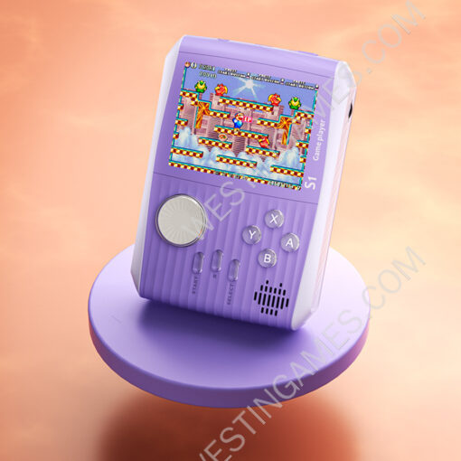S1 Video Game Consoles 666 in 1 Retro Games AV Out Portable Handheld Gaming Player Purple