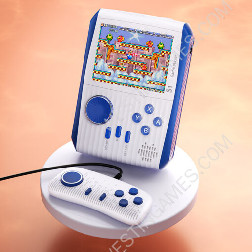 S1 Video Game Consoles 666 in 1 Retro Games AV Out Two Player Gamepads Portable Handheld Gaming Player White