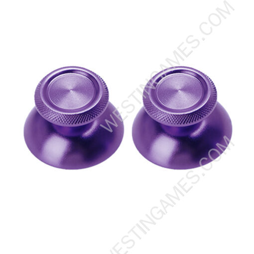 2 PCS Metal Mod Joystick Analogue 3D Thumbsticks for PS5 Wireless Chontroller - Purple