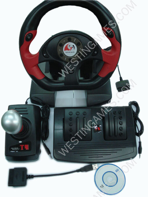 PS2/PC Twin Turbo Race Steering Wheel - Image 2