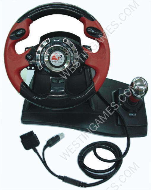 PS2-XBOX-PC 3合1有线方向盘 PS2 to XBOX to PC Mega Race 10 Wheel - Image 2