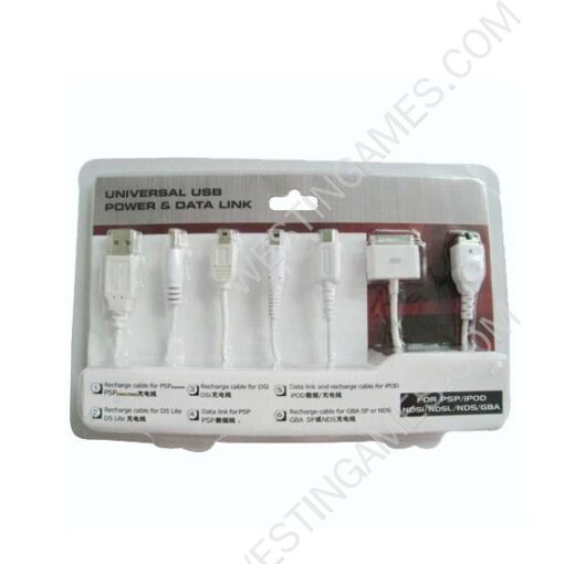 Universal usb power & data link for PSP/DSL/DSI/IPOD/DS/GBA