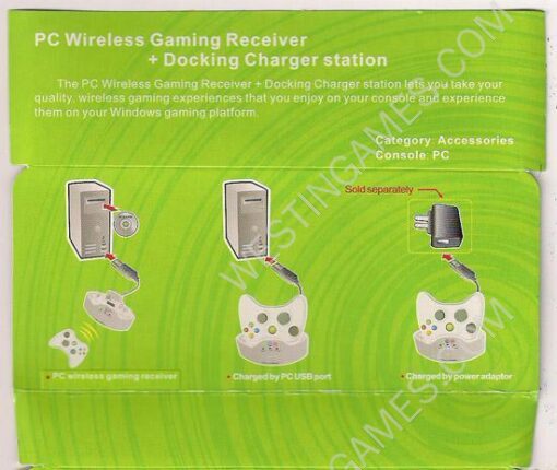 XBOX360 PC Wireless Gaming Receiver+Docking Charger station - Image 4