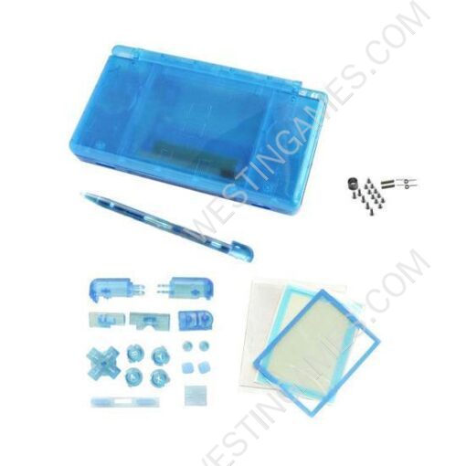 DSL/DS Lite Full Housing Shell Case Transparent Blue