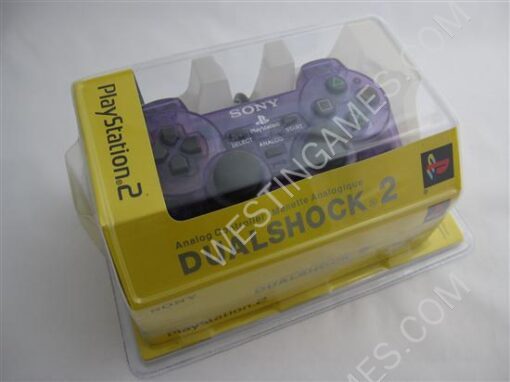 Wired Controller Joypad Dualshock 2 Transparent Purple for Sony PS2