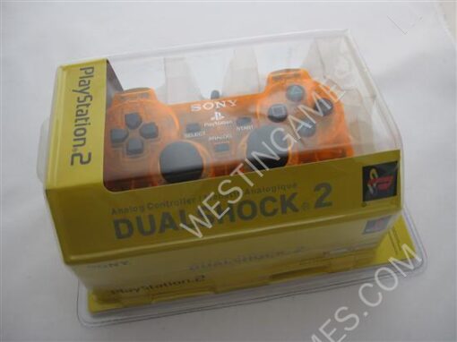 Wired Controller Joypad Dualshock 2 Transparent Orange for Sony PS2