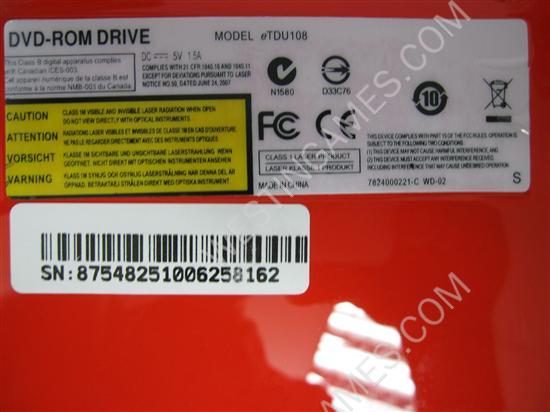 Wii 8X External Slim DVD-ROM Drive Red - Image 3