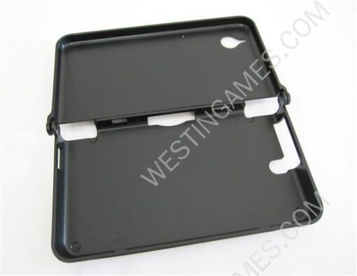 Protective Plastic Case with Aluminum Cover for NDSi LL/XL Black - Image 3