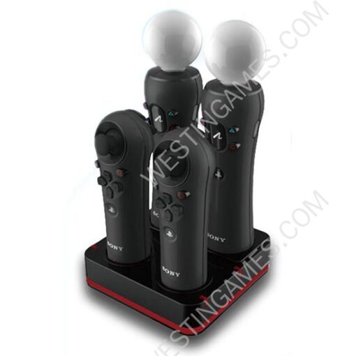 1x4 Controller Charger Station Charging Stand for PS3 Move