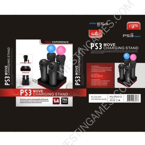 1x4 Controller Charger Station Charging Stand for PS3 Move - Image 5