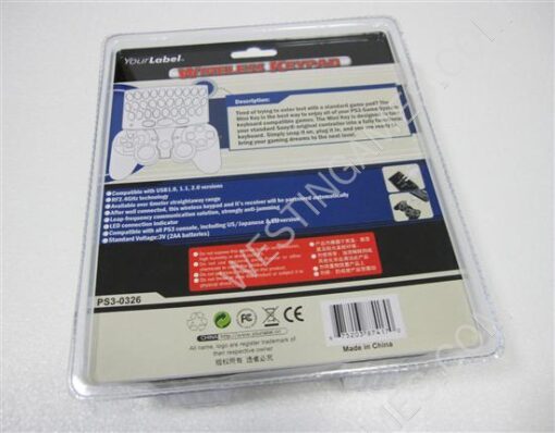 Wireless Keypad Keyboard for Sony Playstation 3 PS3 Controller - Image 4
