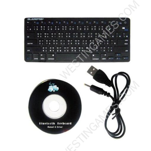 Bluetooth Wireless Keyboard Black for PS3/PC/Mobile/Iphone/Ipad - Image 2